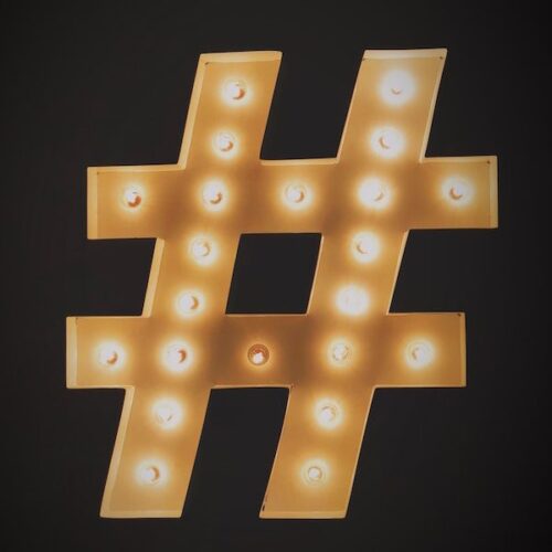 Light up hashtag thumbnail